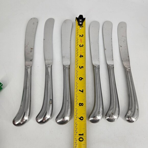 International Dinner Butter Knives Cape Cod Modern Flatware Stainless Steel 6 pc - Picture 7 of 7